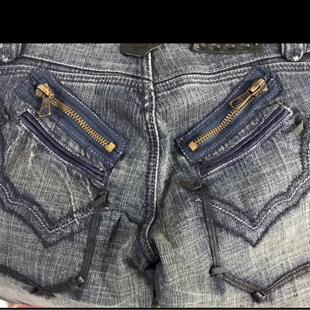 Antik blackout jeans size 26 zippers - Picture 4 of 9